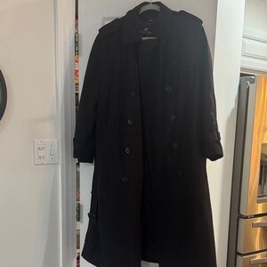 Black Double-Breasted Trench Coat